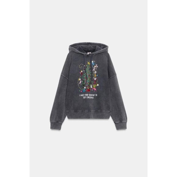 ZARA GRINCH™ CHRISTMAS WASHED EFFECT SWEATSHIRT - Picture 3 of 5